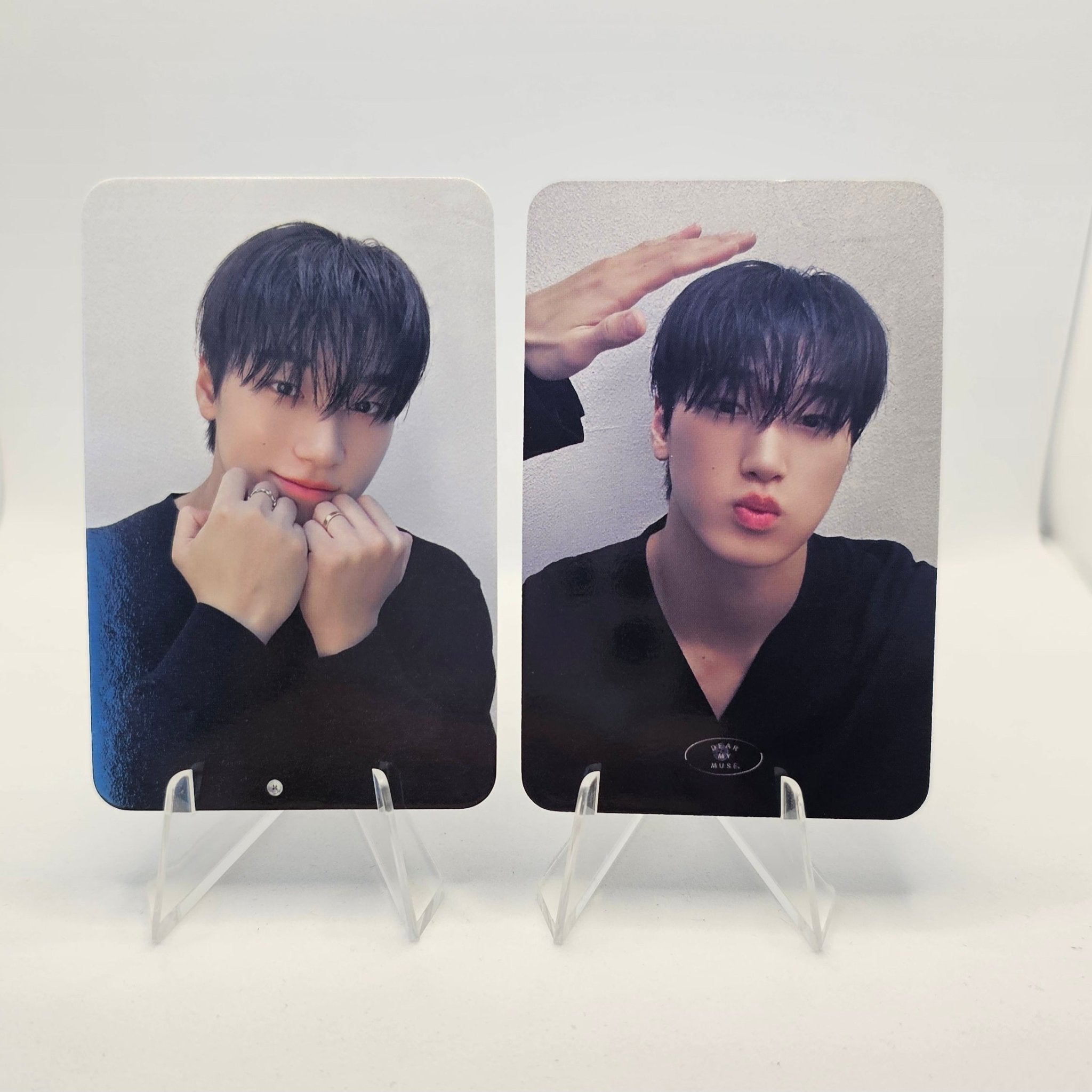 ATEEZ 12th Mini Album GOLDEN HOUR : Part.3 DEAR MY MUSE Double Sided Photocards – photocard (San / / ) | HobiEgo
