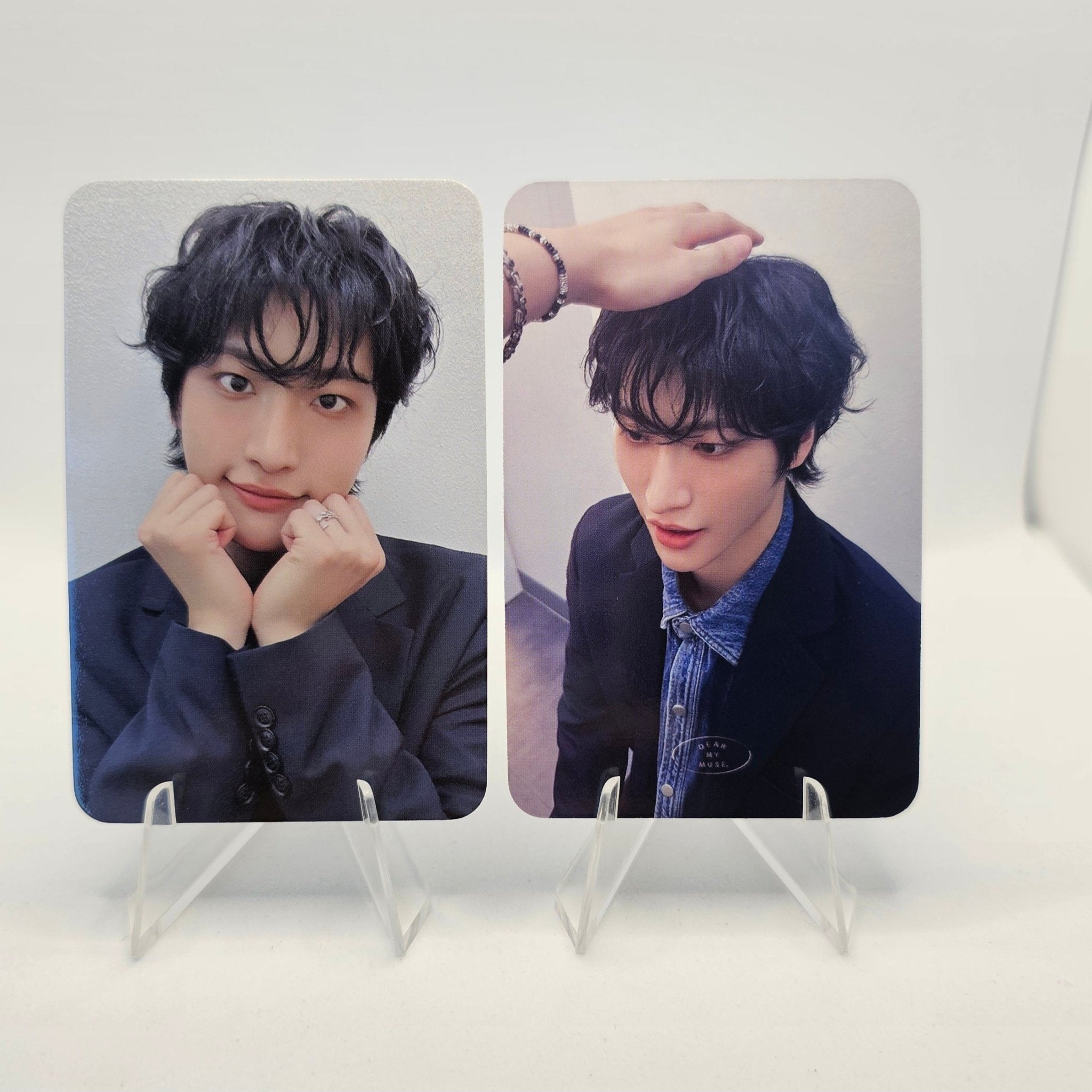 ATEEZ 12th Mini Album GOLDEN HOUR : Part.3 DEAR MY MUSE Double Sided Photocards – photocard (Seonghwa / / ) | HobiEgo
