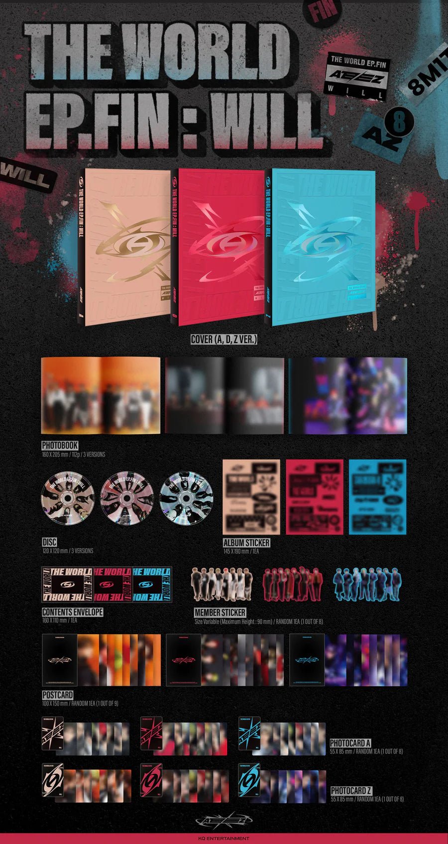 ATEEZ 2nd Album THE WORLD EP.FIN : WILL +APPLE MUSIC POB – album (A (PEACH) / / ) | HobiEgo