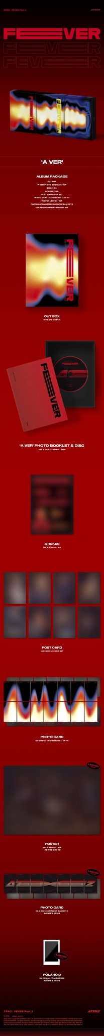 ATEEZ 6th Mini Album ZERO : FEVER Part.2 – album (A (RED) / / ) | HobiEgo