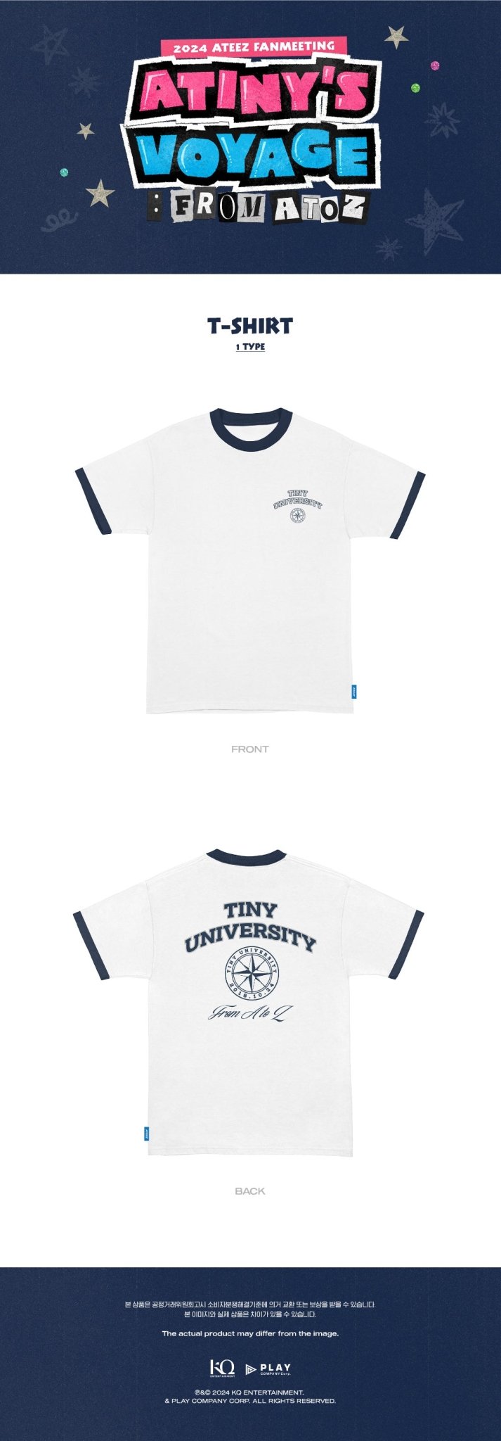 ATEEZ Fanmeeting ATINY’S VOYAGE : FROM A TO Z T-Shirt – Clothing ( / / ) | HobiEgo