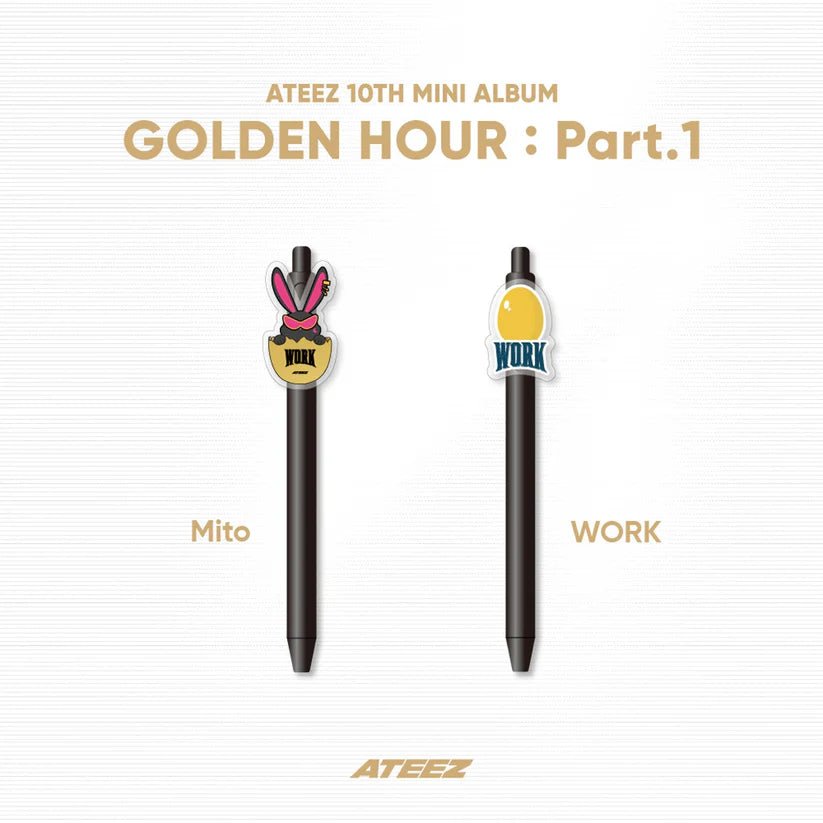 ATEEZ GOLDEN HOUR: Part.1 Official MD Acrylic Gel Pen – Merchandise (Mito / / ) | HobiEgo