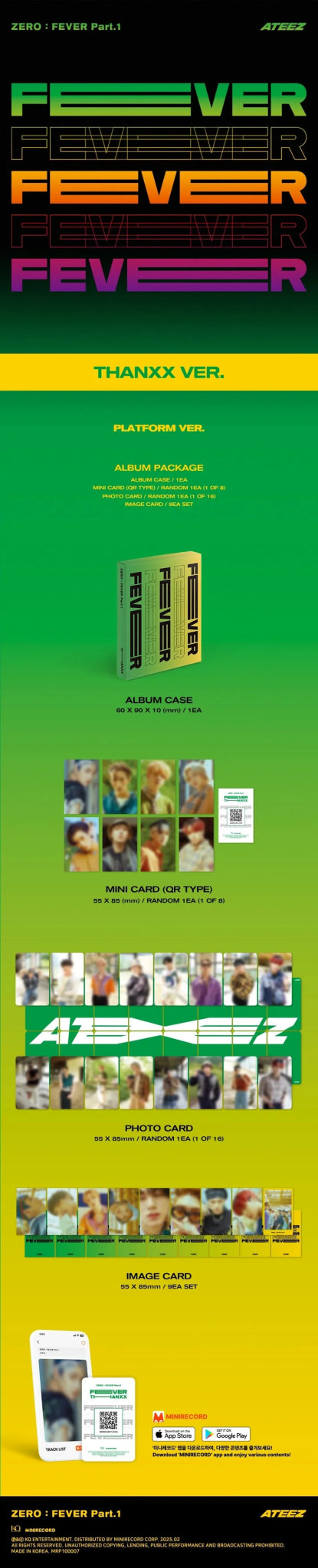 ATEEZ ZERO : FEVER Part 1 (PLATFORM Version) – album (THANXX (GREEN) / / ) | HobiEgo