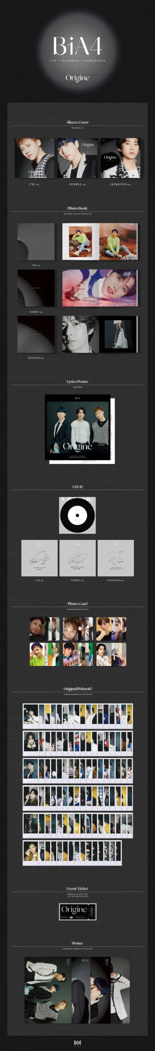 B1A4 4th Full Album Origine – album (CNU / / ) | HobiEgo