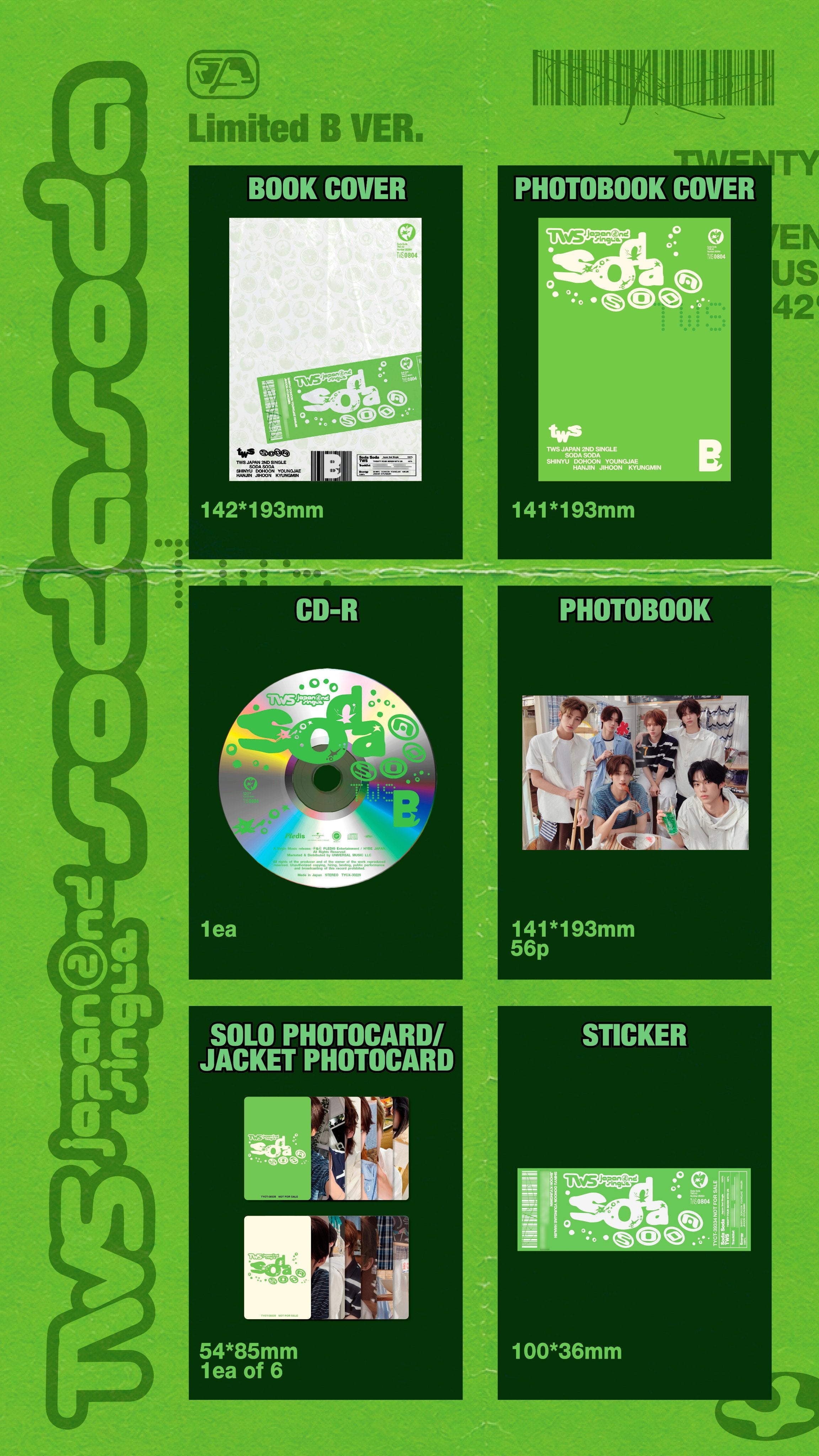 PRE-ORDER TWS Japanese 2nd Single Album SODA SODA (LIMITED B Version)