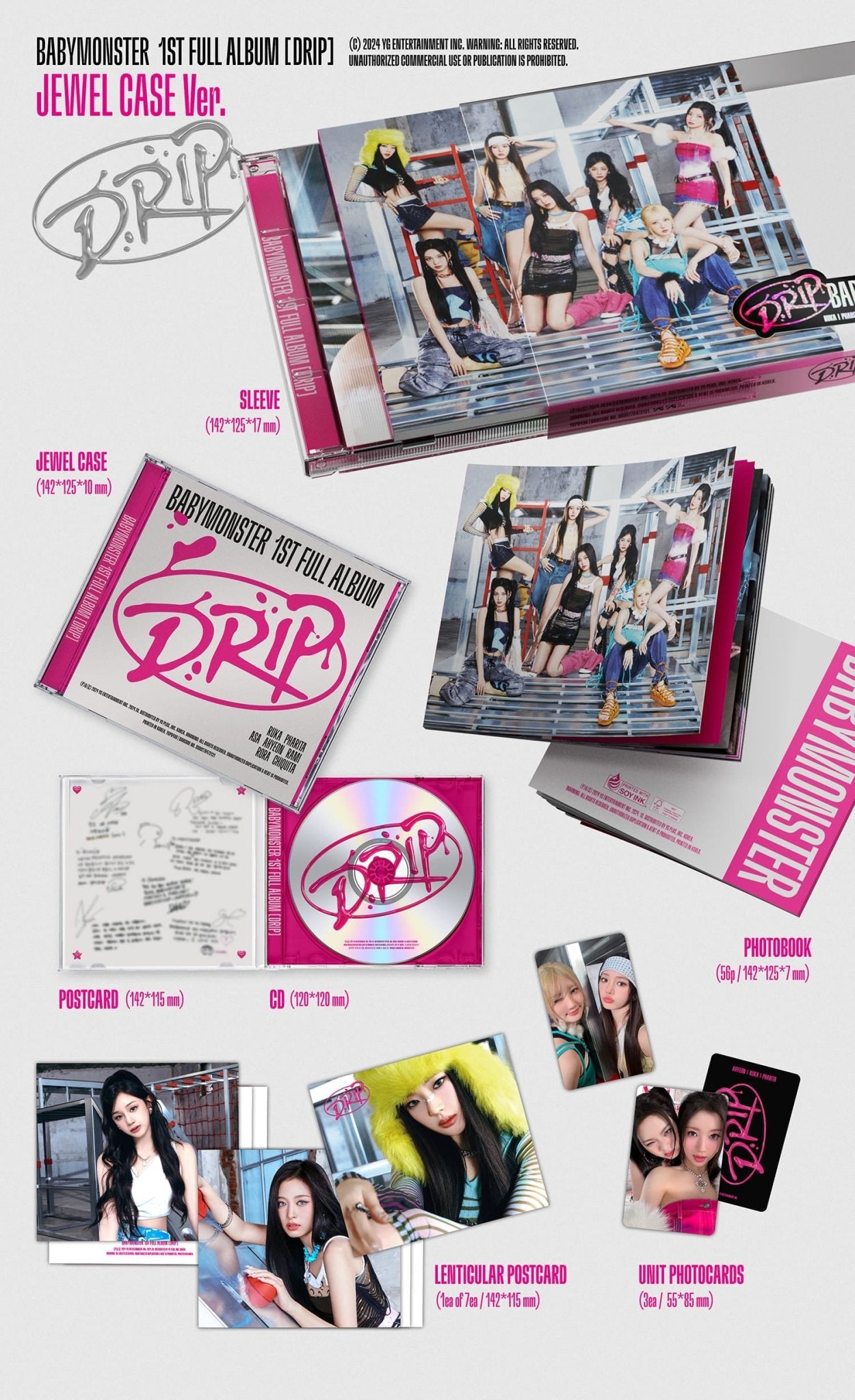 BABYMONSTER 1st Full Album DRIP (Jewel Case Version) – album ( / / ) | HobiEgo