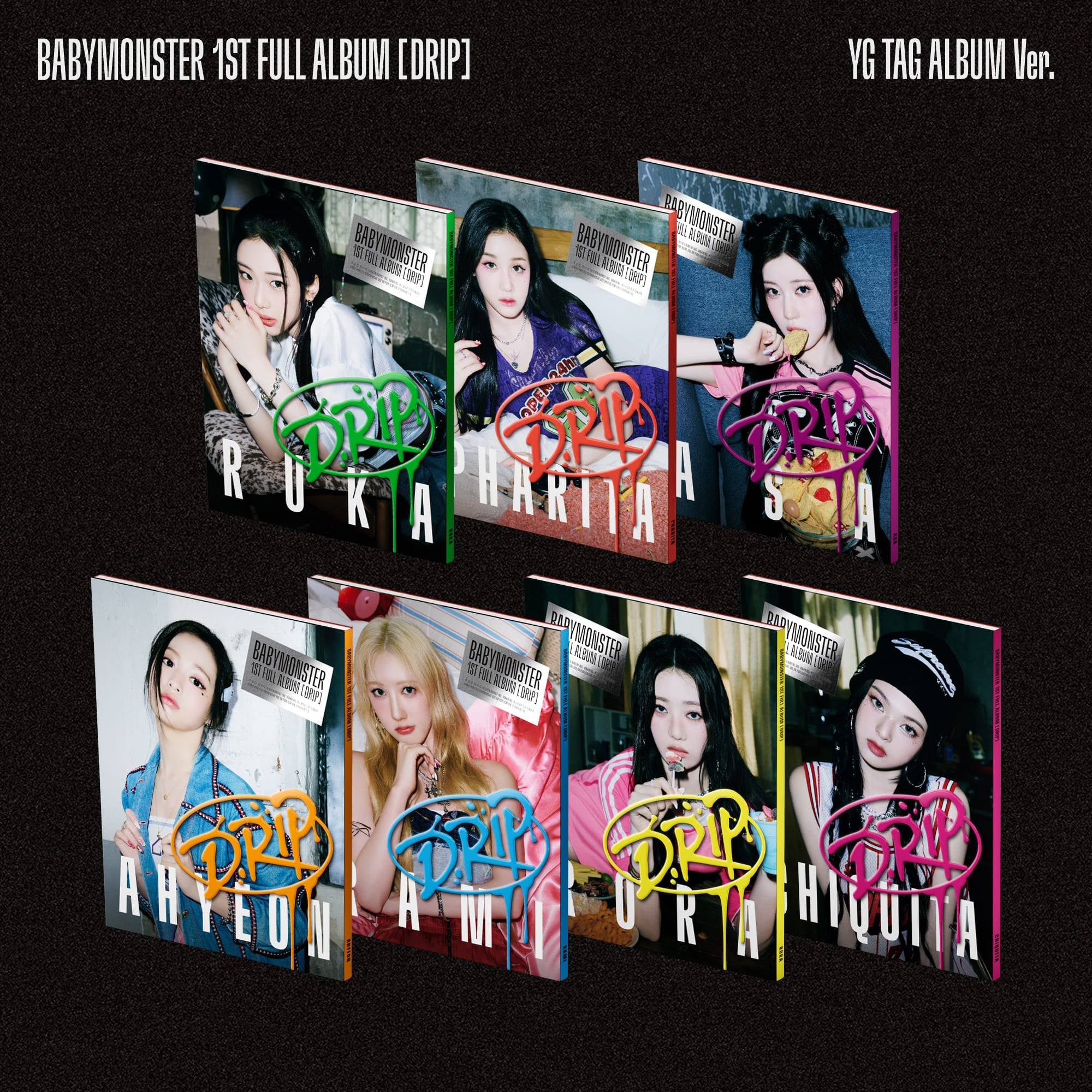 BABYMONSTER 1st Full Album DRIP (YG TAG ALBUM Version) – album 8800261899885 (Ruka / / ) | HobiEgo K - pop Shop