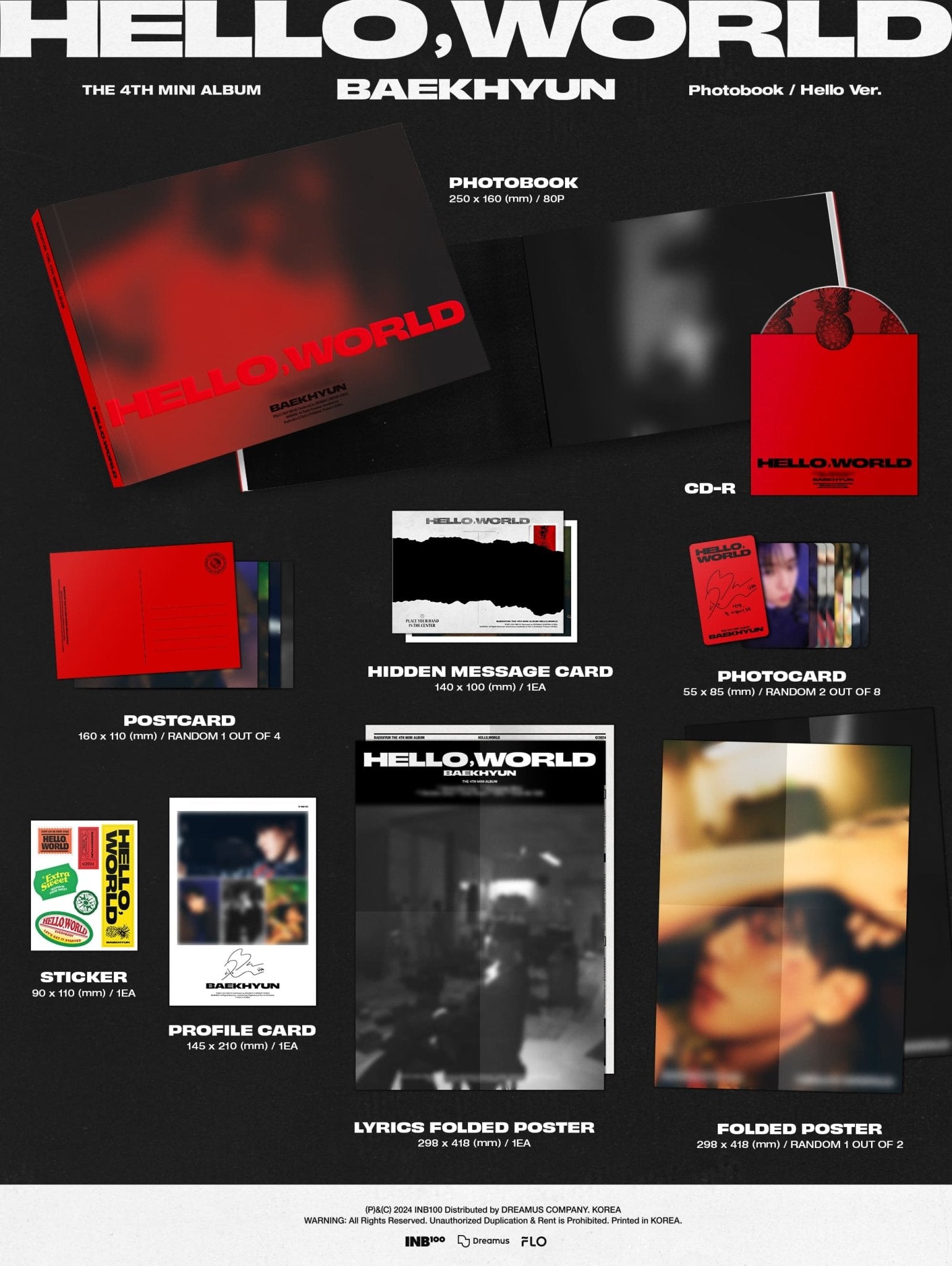 BAEKHYUN 4th Mini Album Hello, World – album (Hello (RED) / / ) | HobiEgo