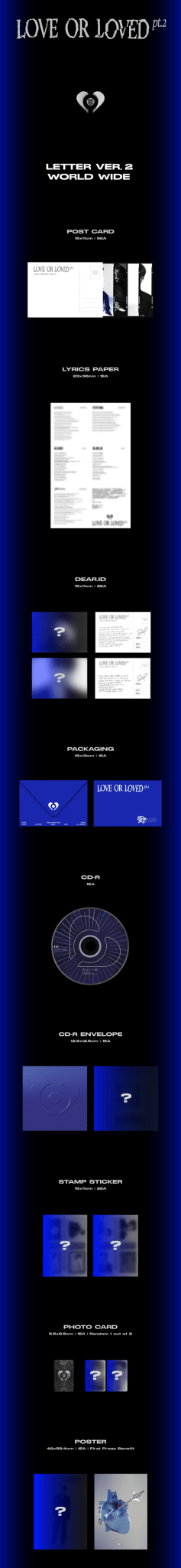 B.I Mini Album Love or Loved Part.2 (Letter Version) – album ( / / ) | HobiEgo
