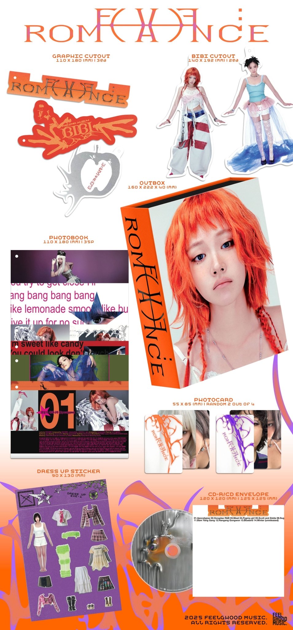 BIBI 2nd Album EVE : ROMANCE – album (EVE - 1 (ORANGE) / / ) | HobiEgo