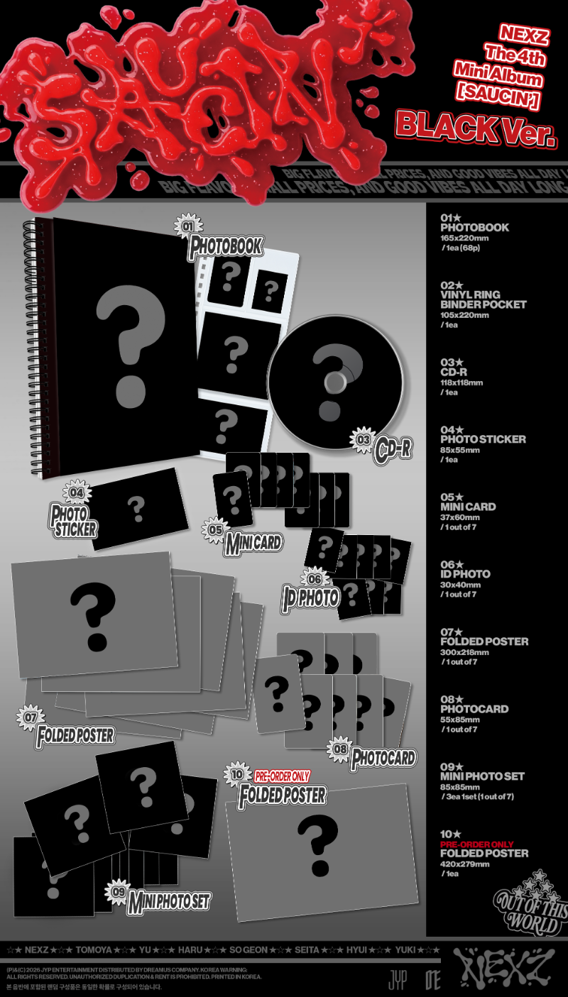PRE-ORDER NEXZ 4th Mini Album SAUCIN’