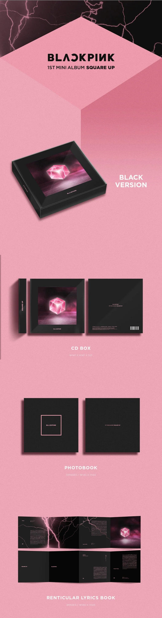 BLACKPINK 1st Mini Album Square Up – album (Pink / / ) | HobiEgo