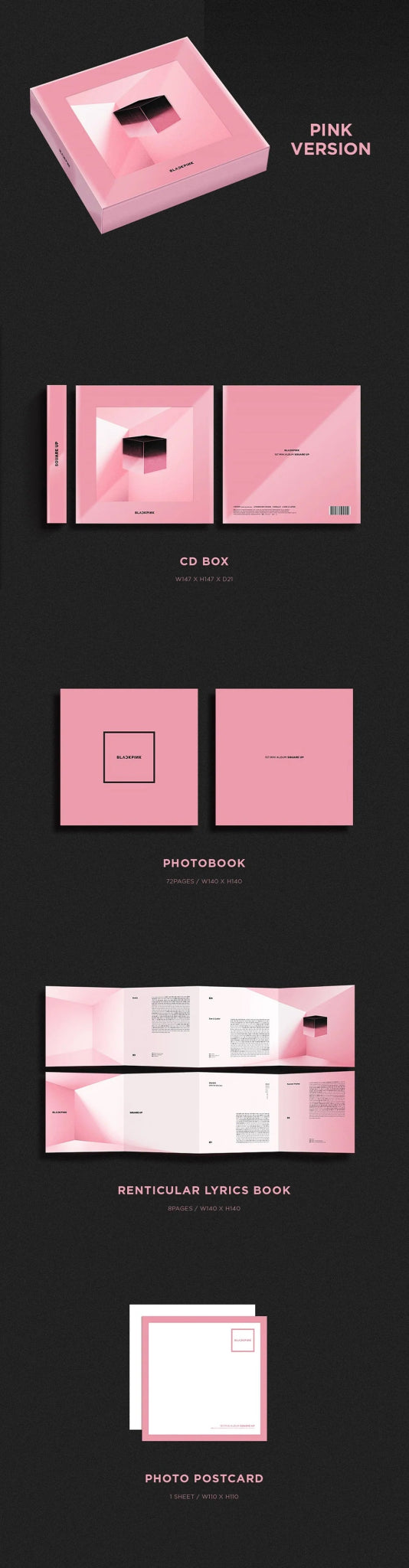 BLACKPINK 1st Mini Album Square Up – album (Pink / / ) | HobiEgo