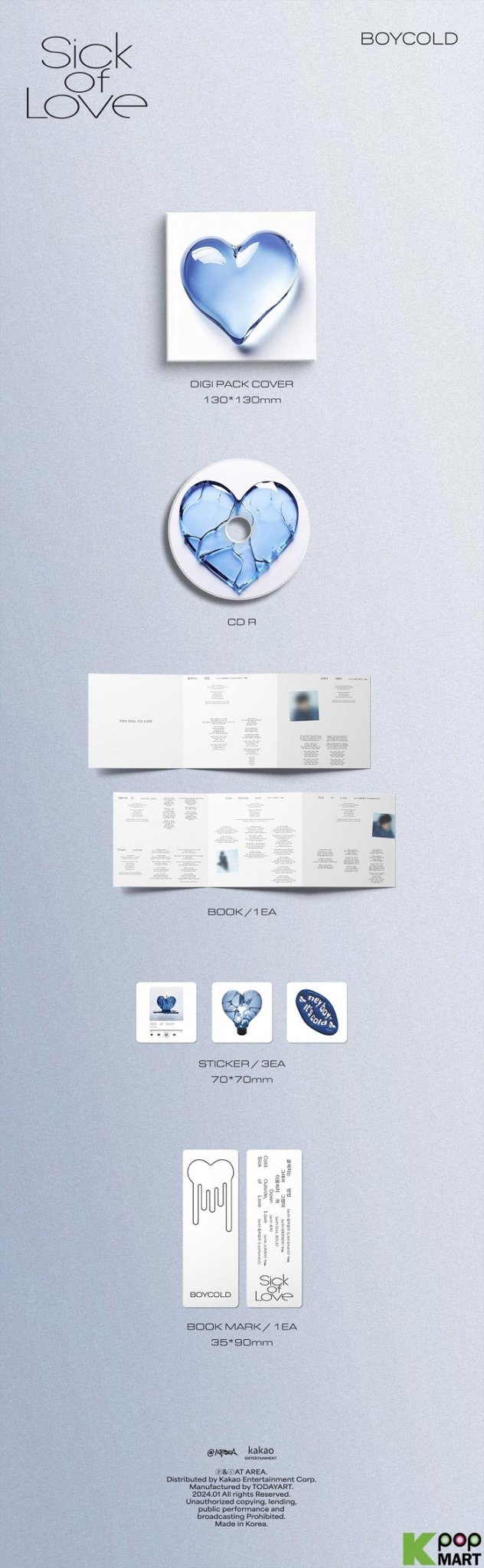 BOYCOLD – Sick of Love Signed – album 8804775368486 ( / / ) | HobiEgo K - pop Shop