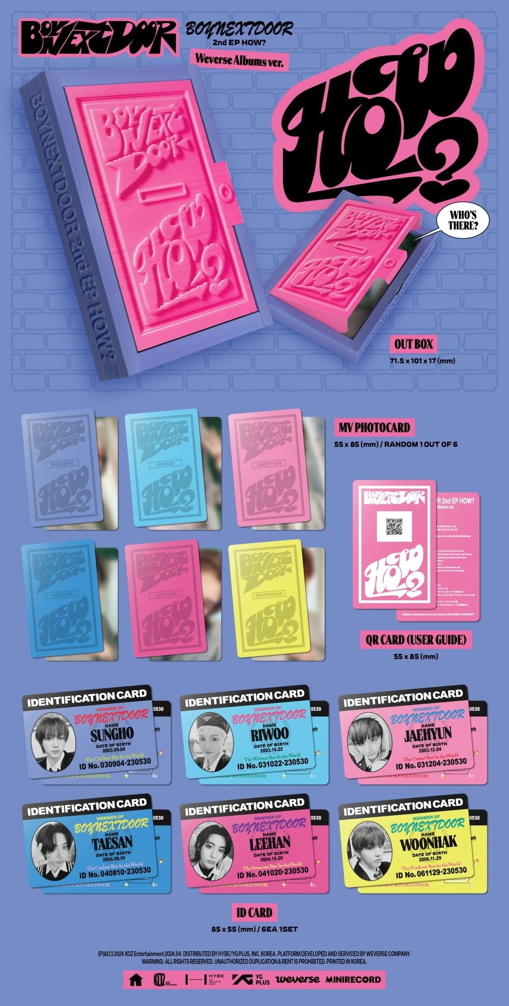 BOYNEXTDOOR 2nd EP HOW? (Weverse Albums Version) – album ( / / ) | HobiEgo