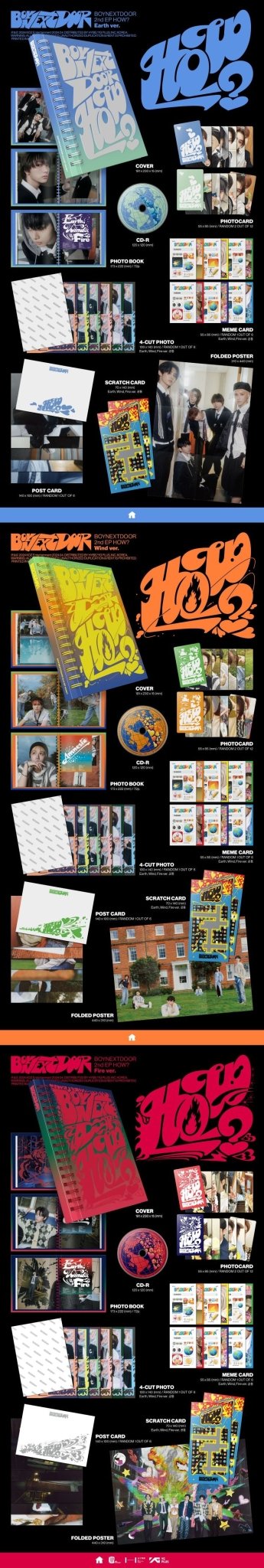BOYNEXTDOOR 2nd EP HOW? – album (Earth (BLUE) / / ) | HobiEgo
