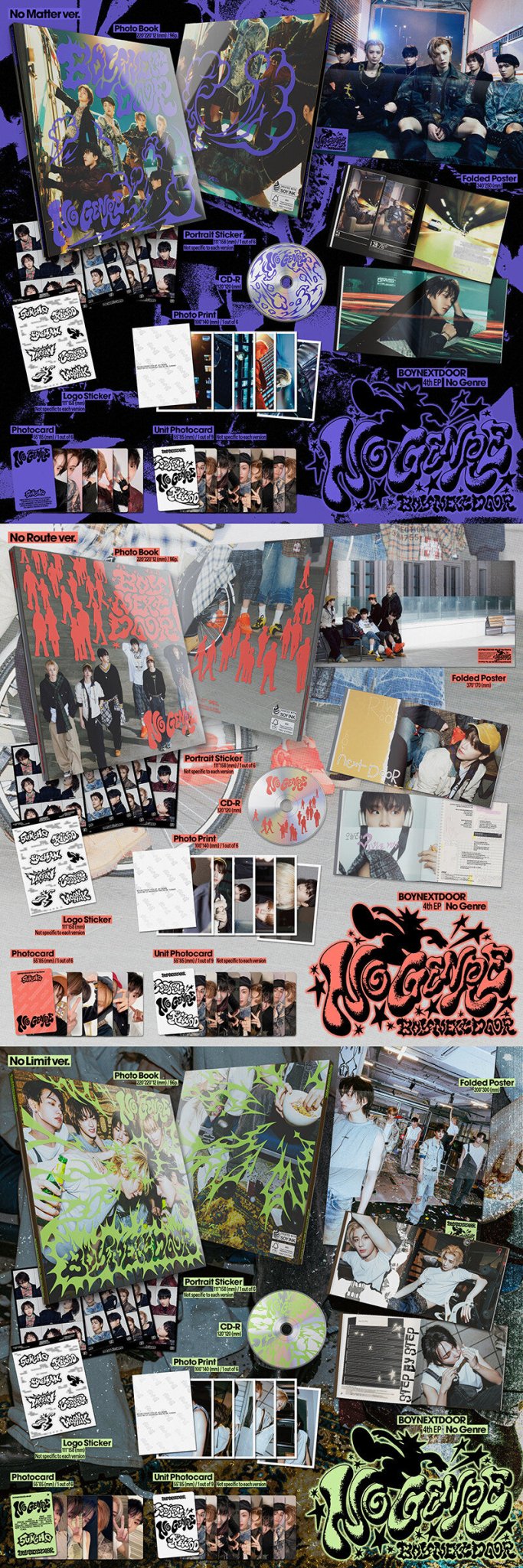 BOYNEXTDOOR 4th EP No Genre – album (No Matter (PURPLE) / / ) | HobiEgo