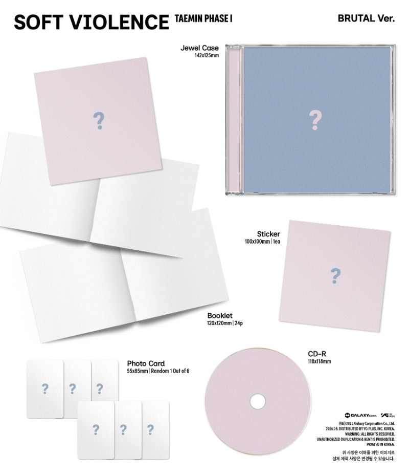PRE-ORDER TAEMIN PHASE I : Soft Violence (JEWEL Version)