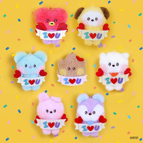 BT21 ILOVEU Minini Plush Keyring – merch (Koya / / ) | HobiEgo