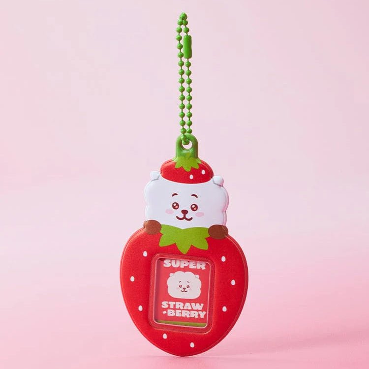 BT21 MINI PHOTO HOLDER KEYRING STRAWBERRY PARTY – merch 8800312349604 (RJ / / ) | HobiEgo K - pop Shop