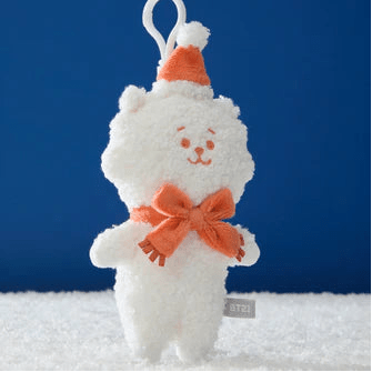 BT21 Official Snowman Plush Keyring 15cm – merch (Jin = RJ / / ) | HobiEgo