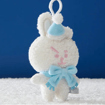 BT21 Official Snowman Plush Keyring 15cm – merch (Jungkook = Cooky / / ) | HobiEgo