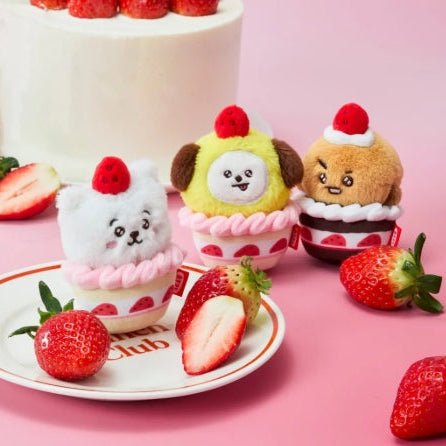 BT21 STRAWBERRY TART PLUSH KEYRING STRAWBERRY PARTY – merch 8800312349406 (Cooky / / ) | HobiEgo K - pop Shop