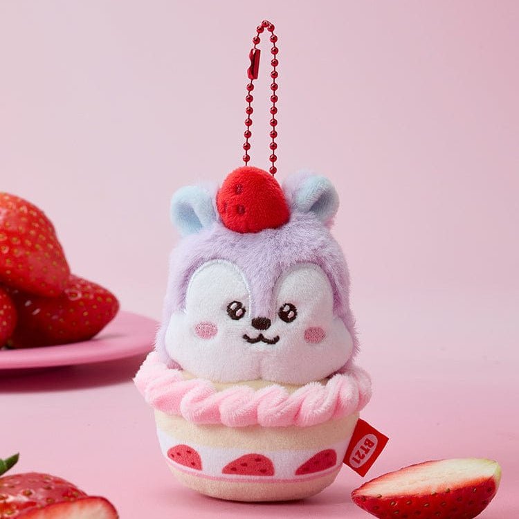 BT21 STRAWBERRY TART PLUSH KEYRING STRAWBERRY PARTY – merch 8800312349413 (Mang / / ) | HobiEgo K - pop Shop