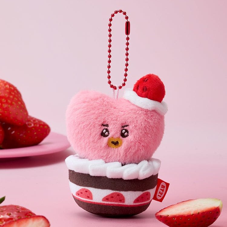 BT21 STRAWBERRY TART PLUSH KEYRING STRAWBERRY PARTY – merch 8800312349376 (Tata / / ) | HobiEgo K - pop Shop