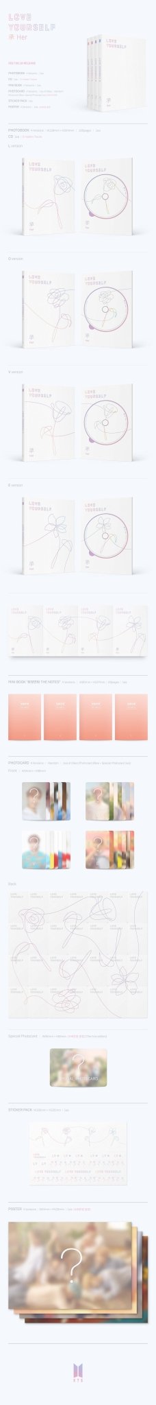 BTS 6th EP LOVE YOURSELF 承 'Her' – album (L / / ) | HobiEgo