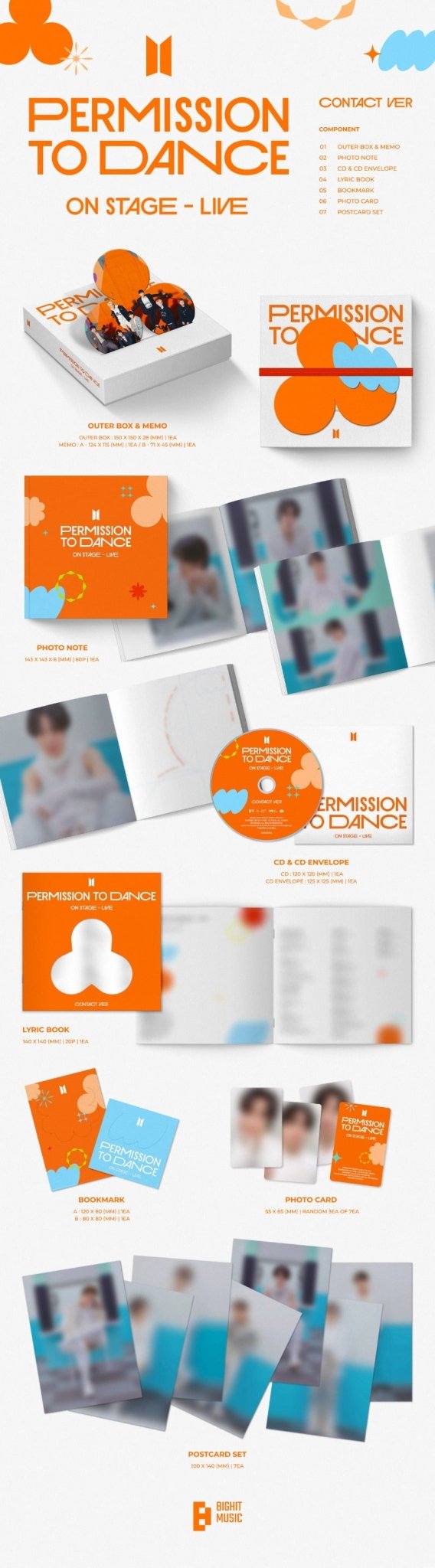 BTS Permission to Dance On Stage Live – album (Contact (WHITE) / / ) | HobiEgo