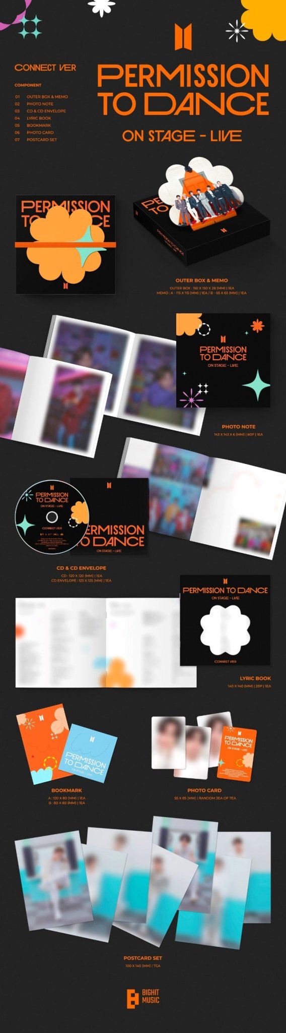 BTS Permission to Dance On Stage Live – album (Contact (WHITE) / / ) | HobiEgo