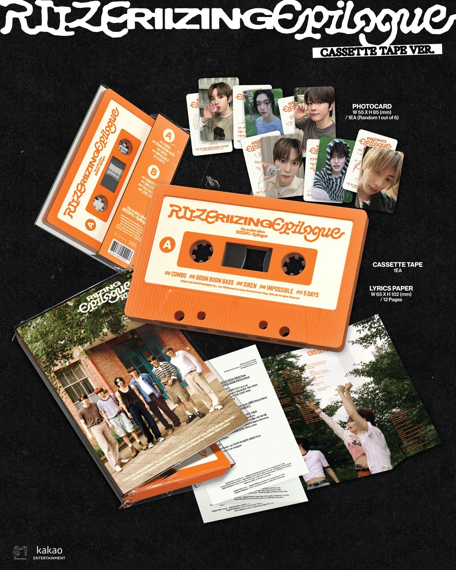 COMING SOON RIIZE 1st Mini Album RIIZING : Epilogue (Cassette Tape Version)