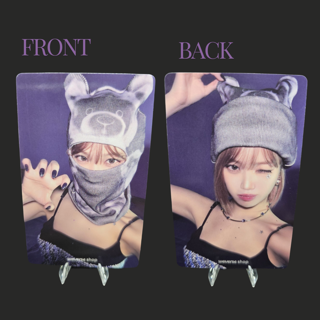 LE SSERAFIM 4th Mini Album CRAZY Weverse Photocards Balaclava Version