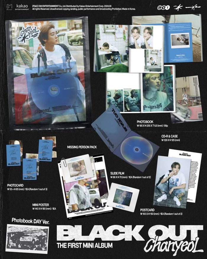 CHANYEOL 1st Mini Album Black Out – album (Day Version / / ) | HobiEgo