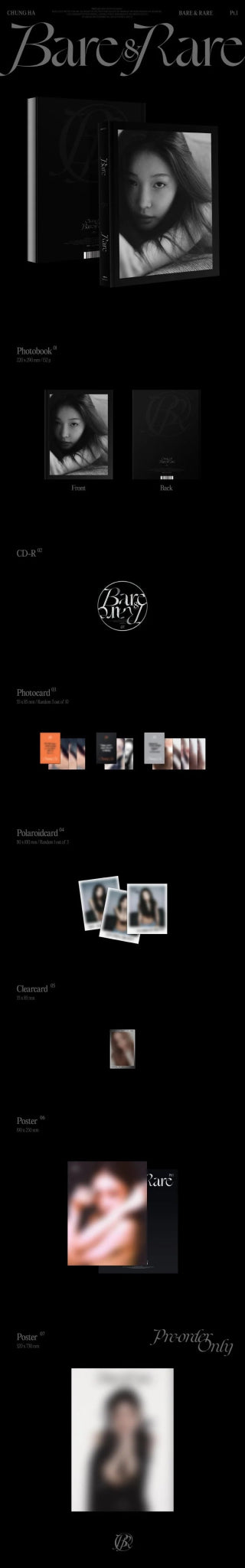 Chung Ha 2nd Studio Album Bare&Rare Pt.1 – album ( / / ) | HobiEgo