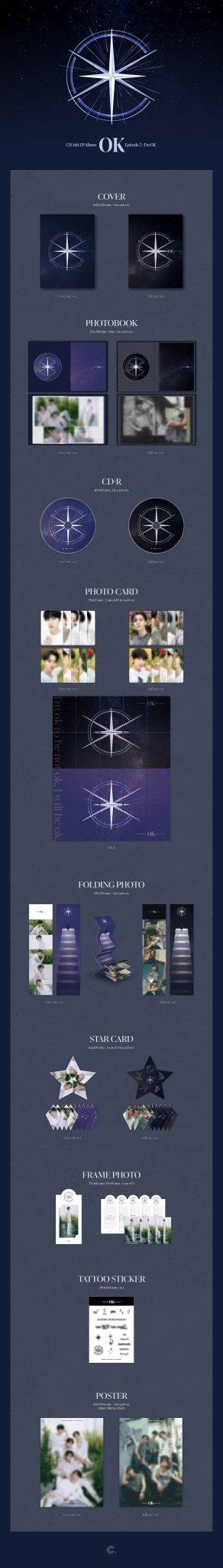 CIX 6th Mini Album 'OK' Episode 2 : I'm OK – album (Save me (NAVY) / / ) | HobiEgo