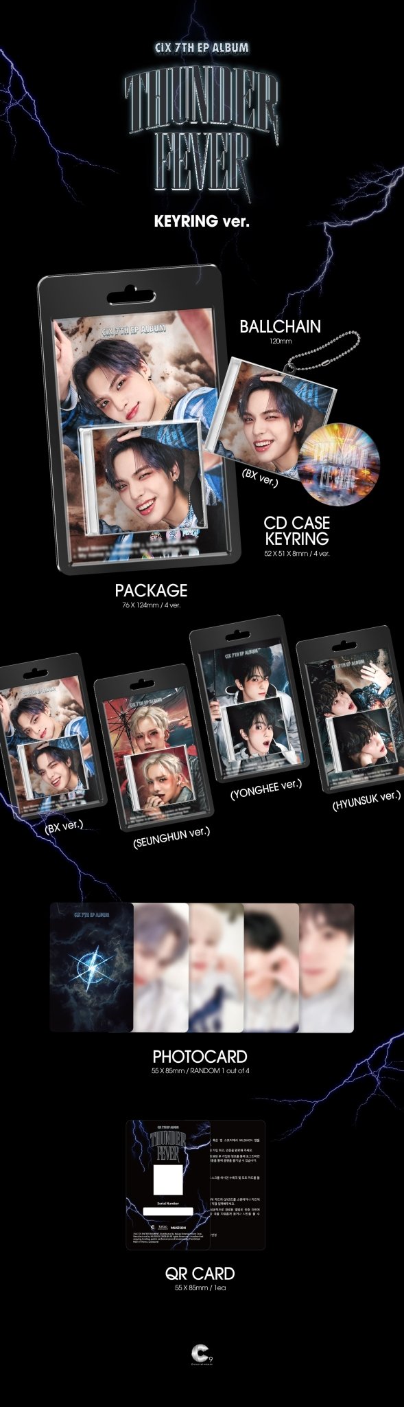 CIX 7th EP Album THUNDER FEVER (Keyring Album) – album (BX / / ) | HobiEgo
