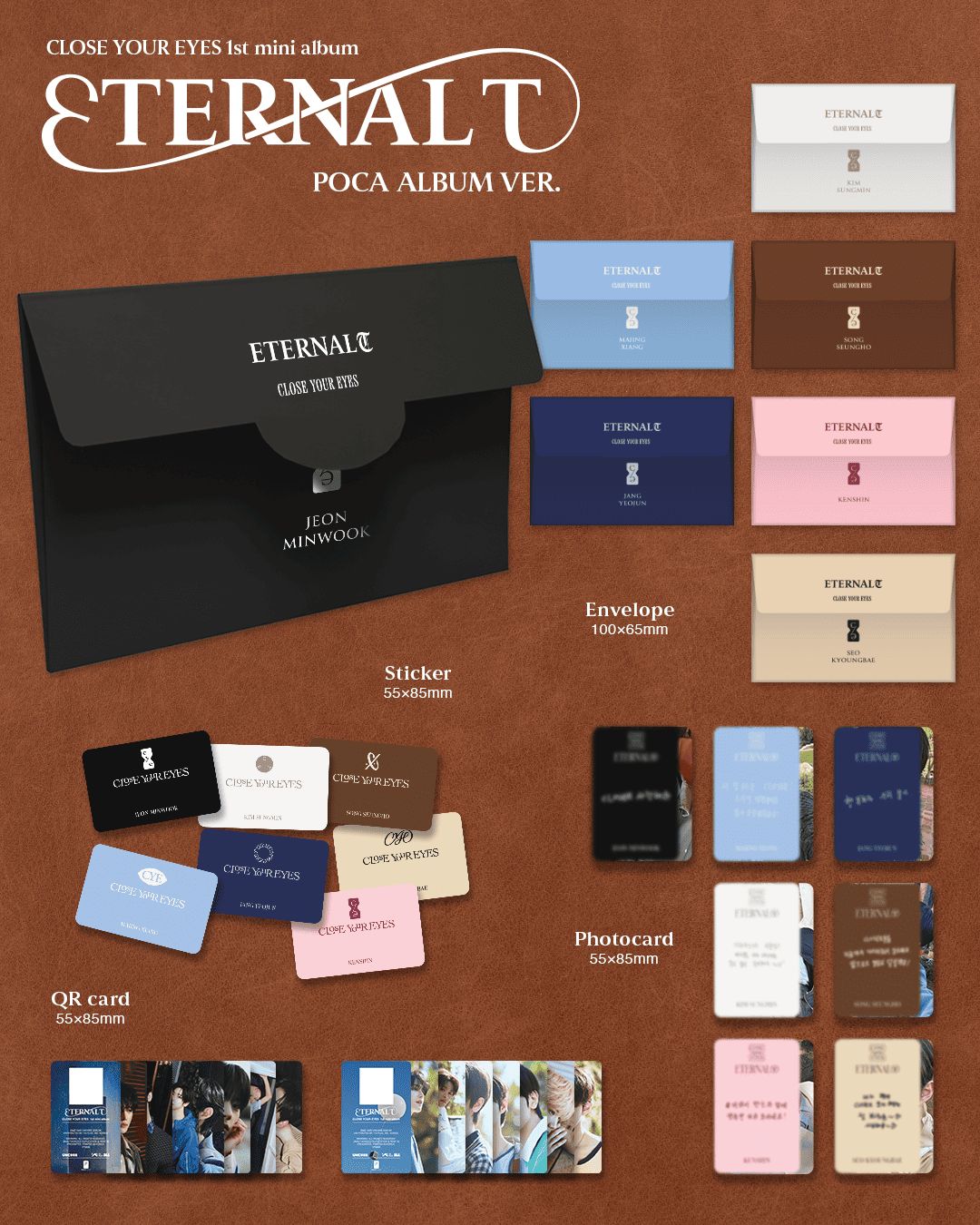 Close Your Eyes 1st Mini Album ETERNALT (POCA Version) – album (Jeon Minwook / / ) | HobiEgo
