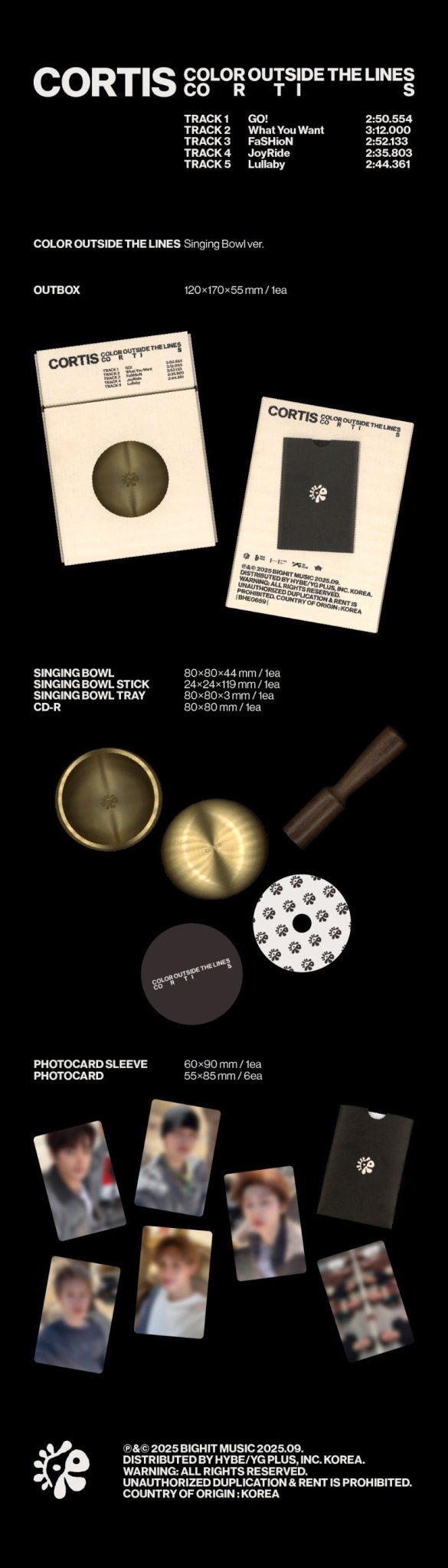 CORTIS 1st EP COLOR OUTSIDE THE LINES (Singing Bowl Version) – album ( / / ) | HobiEgo