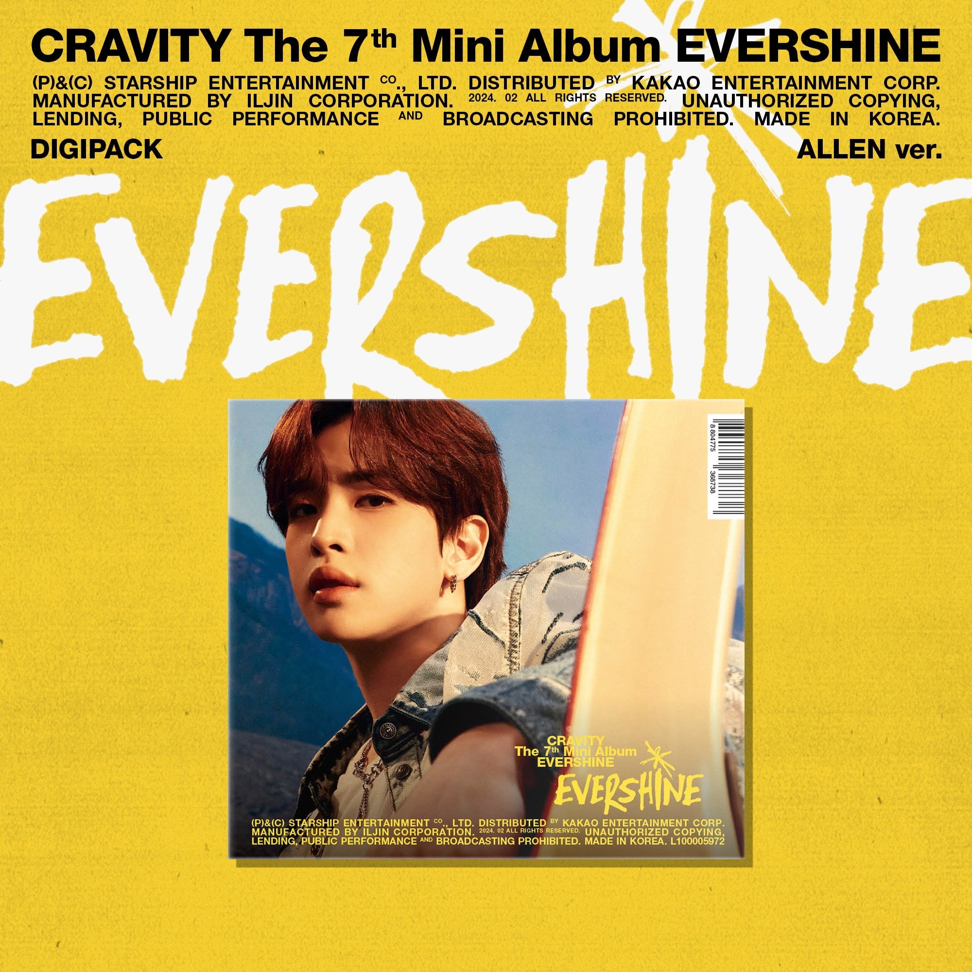 CRAVITY 7th Mini Album EVERSHINE Digipack Version – album (Allen / / ) | HobiEgo