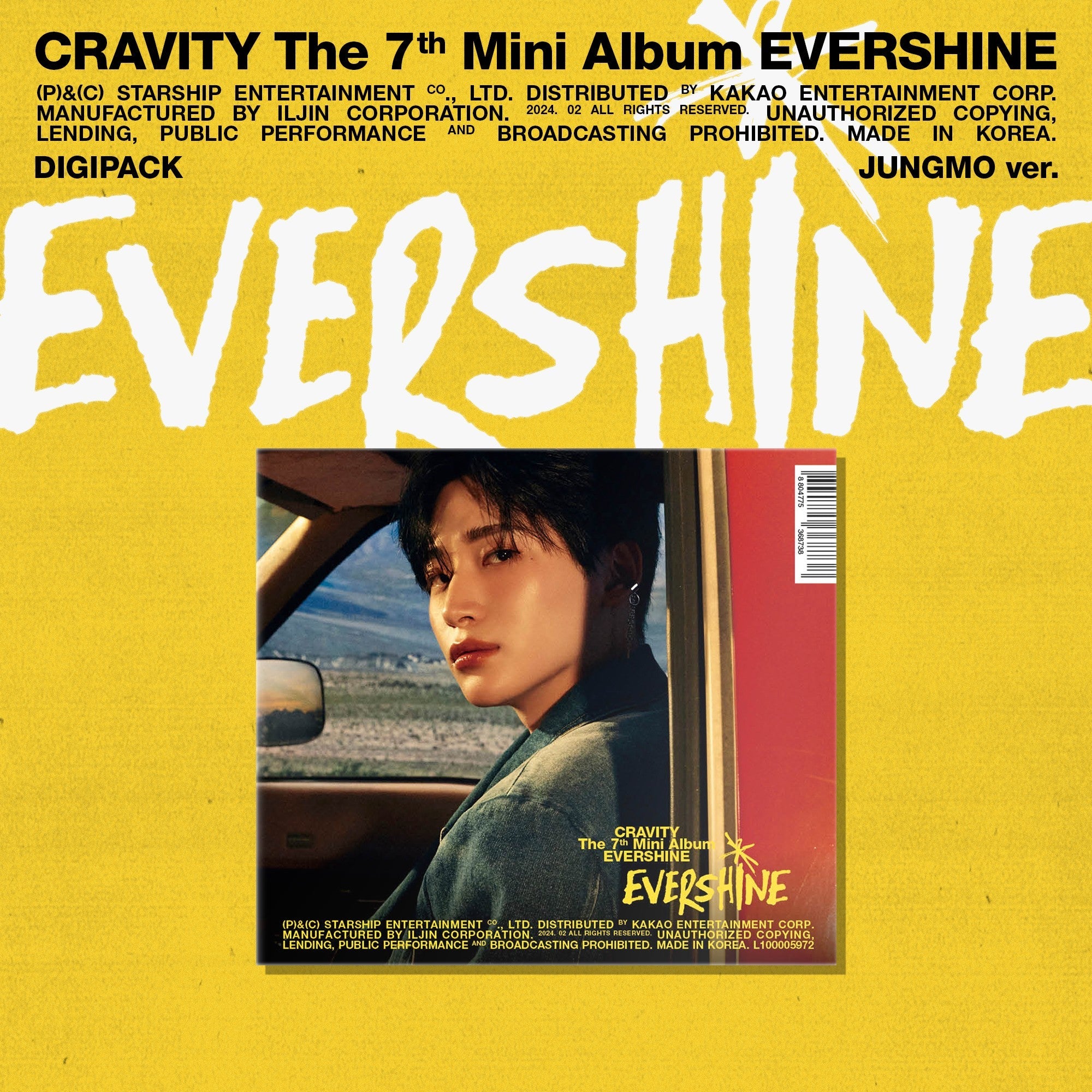 CRAVITY 7th Mini Album EVERSHINE Digipack Version – album (Jungmo / / ) | HobiEgo