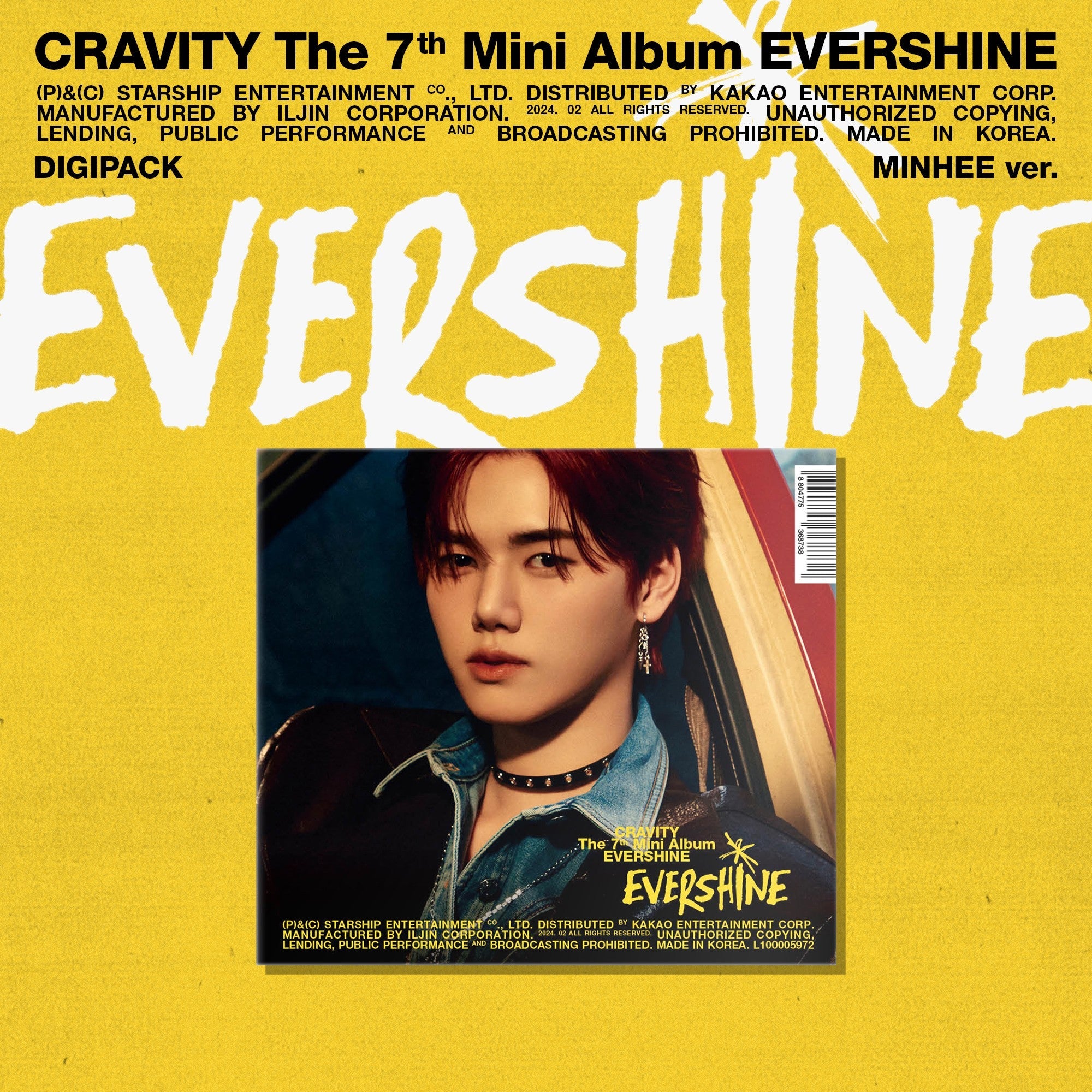 CRAVITY 7th Mini Album EVERSHINE Digipack Version – album (Minhee / / ) | HobiEgo