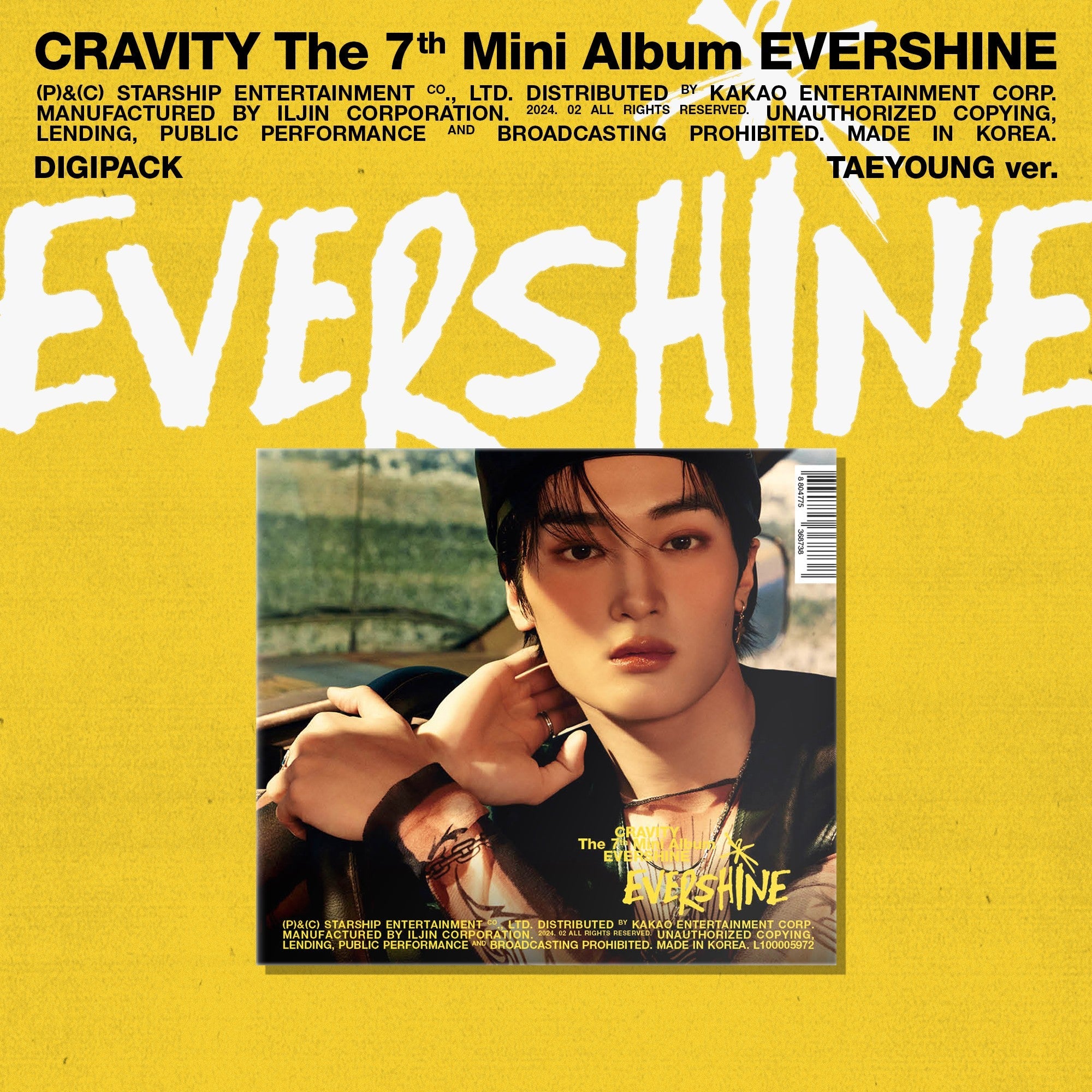 CRAVITY 7th Mini Album EVERSHINE Digipack Version – album (Taeyoung / / ) | HobiEgo