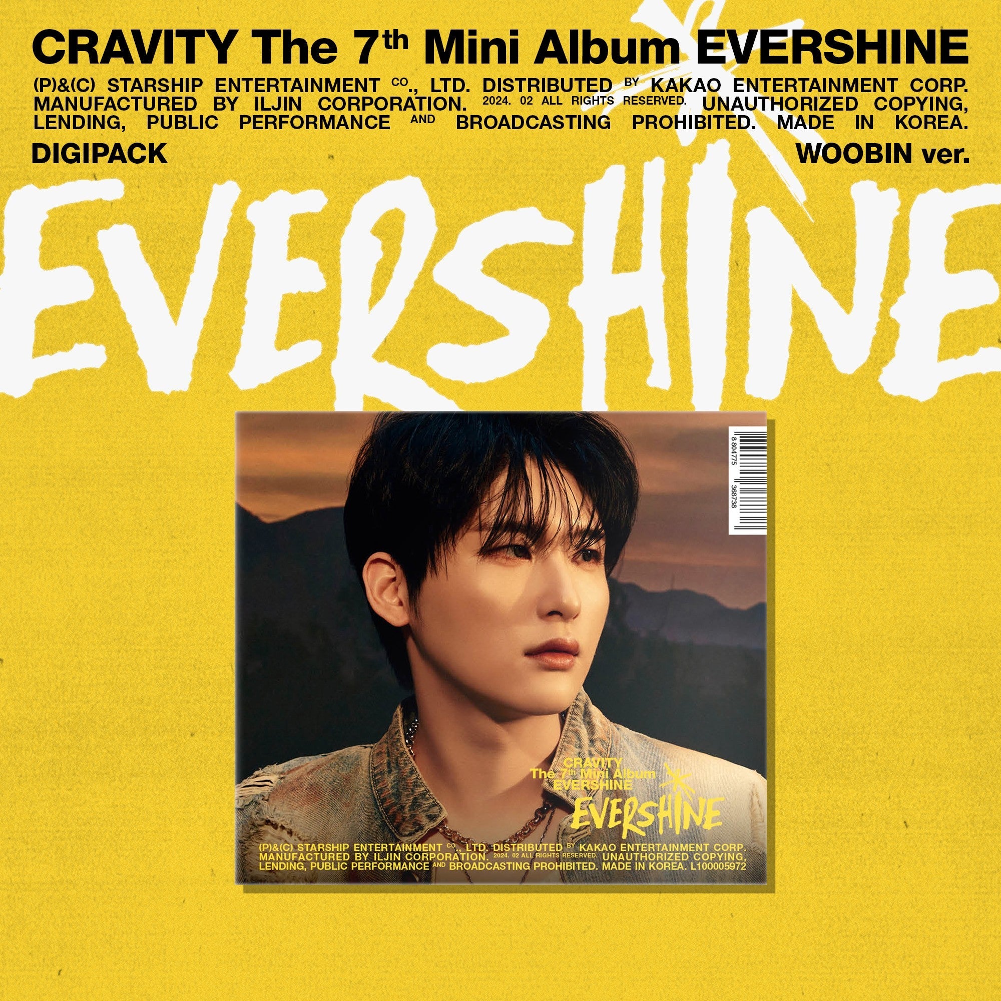 CRAVITY 7th Mini Album EVERSHINE Digipack Version – album (Woobin / / ) | HobiEgo