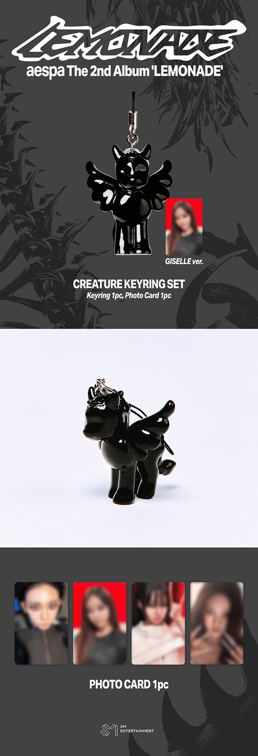 PRE-ORDER AESPA Week Make It Lemonade Official MD CREATURE KEYRING SET
