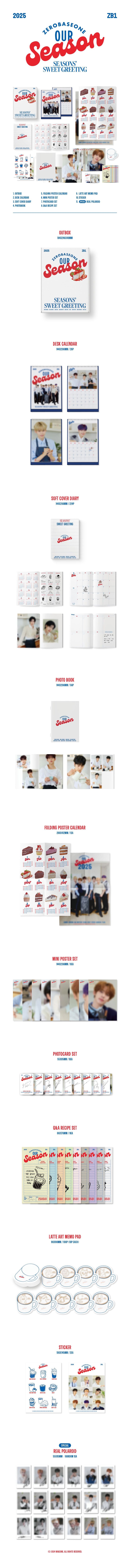 PRE-ORDER ZEROBASEONE 2025 Season's Greetings OUR Season + Aladin POB