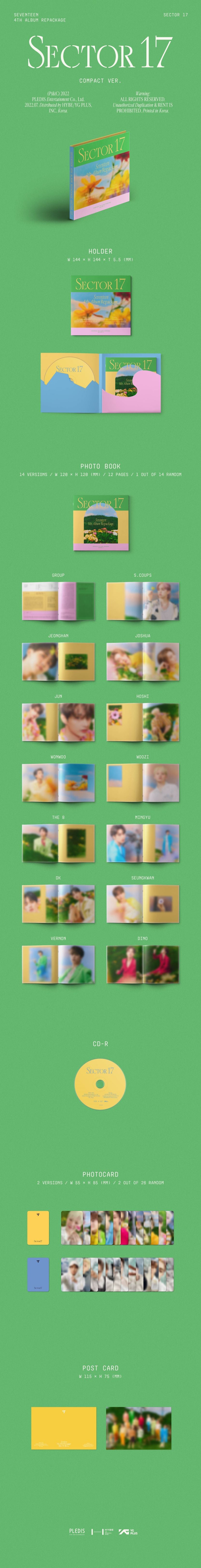 SEVENTEEN Sector 17 4th Album Repackaged COMPACT Version