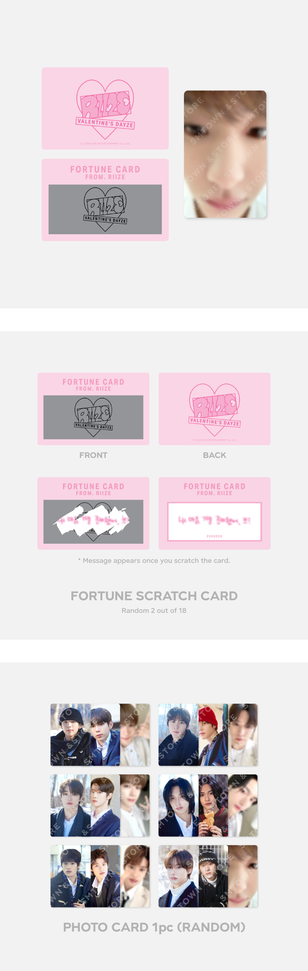 RIIZE Valentine's DAYZE Fortune Scratch Set