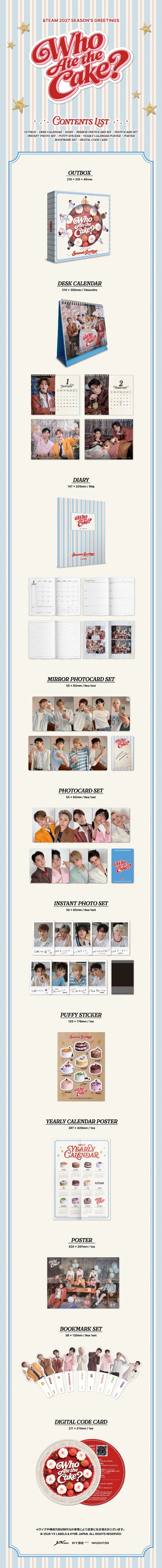 PRE-ORDER &TEAM 2027 Season's Greetings WHO ATE THE CAKE?